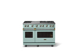 48"W. Sealed Burner Gas Range (Burner: 6g, Finish: Splash, Trim: Polished Chrome, Fuel: Propane)