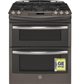 GE Profile™ Series 30" Slide-In Front Control Double Oven Gas Range