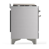 ILVE UMD40FQNR3SSCLP Majestic III 40 inch Dual Fuel Range with 6 Burners and Griddle, Dual Function Burner up to 25,000 BTU (Liquid Propane, Solid Door, Stainless Steel, Chrome)