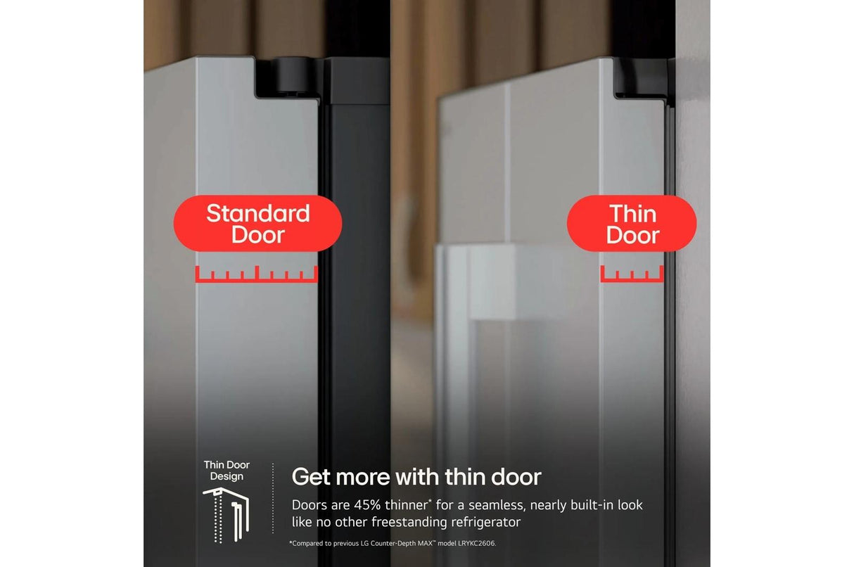 25 cu. ft. Counter-Depth MAX™ with Zero Clearance™ 3-Door French Door Refrigerator with Thin Door Design
