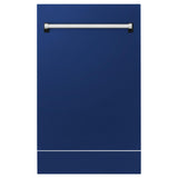 ZLINE 18" Tallac Series 3rd Rack Top Control Dishwasher with Traditional Handle, 51dBa [Color: Blue Gloss]