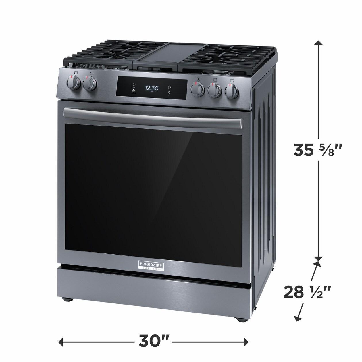 30" Front Control Gas Range with Total Convection