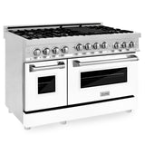 ZLINE 48" 6.0 cu. ft. Range with Gas Stove and Gas Oven in Stainless Steel (RG48) [Color: Red Matte]