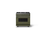36"W. Dual Fuel Range (Burner: 6b, Finish: Martini, Trim: Polished Chrome, Fuel: Propane)