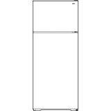 Hotpoint® ENERGY STAR® 14.6 Cu. Ft. Recessed Handle Top-Freezer Refrigerator