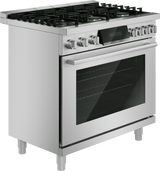 800 Series, Gas freestanding range, 36'', Stainless steel