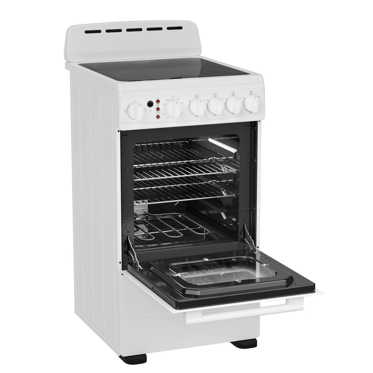 Avanti 20-Inch Freestanding Electric Range with Ceramic Glass Cooktop, in White (CERU200P0W)