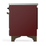 ILVE UMIB36NR3BUB Majestic III 36 inch Induction Range with 6 Elements, 3.5 cu. ft. Total Oven Capacity (Triple Glass Door, Burgundy, Burnished)