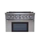 36 Inch Professional Dual Fuel Range In Stainless Steel