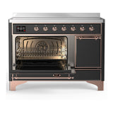 ILVE UMIB48QNR3MGP Majestic III 48 inch Induction Range with 6 Elements, 5.02 cu. ft. Total Oven Capacity (Solid Door, Graphite Matte, Copper)