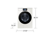 5.3 cu. ft. Bespoke AI Ultra Capacity Front Load Washer with AI Home and AI OptiWash+ in Ivory