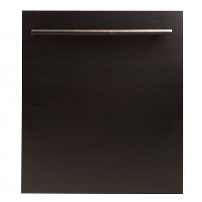 ZLINE 24 in. Top Control Dishwasher with Stainless Steel Tub and Modern Style Handle, 52dBa (DW-24) [Color: Oil Rubbed Bronze]