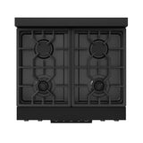 30 Inch Professional Gas Range With Precision Knob Control In Black
