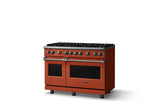 48"W. Sealed Burner Gas Range (Burner: 8b, Finish: Spiced Cider, Trim: Polished Chrome, Fuel: Natural Gas)