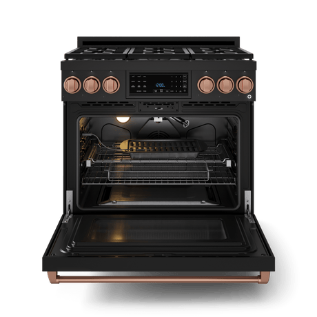 36 Inch Professional Gas Range With Tilt Panel Touch Control In Black/rose Gold  Gordon Ramsay Series