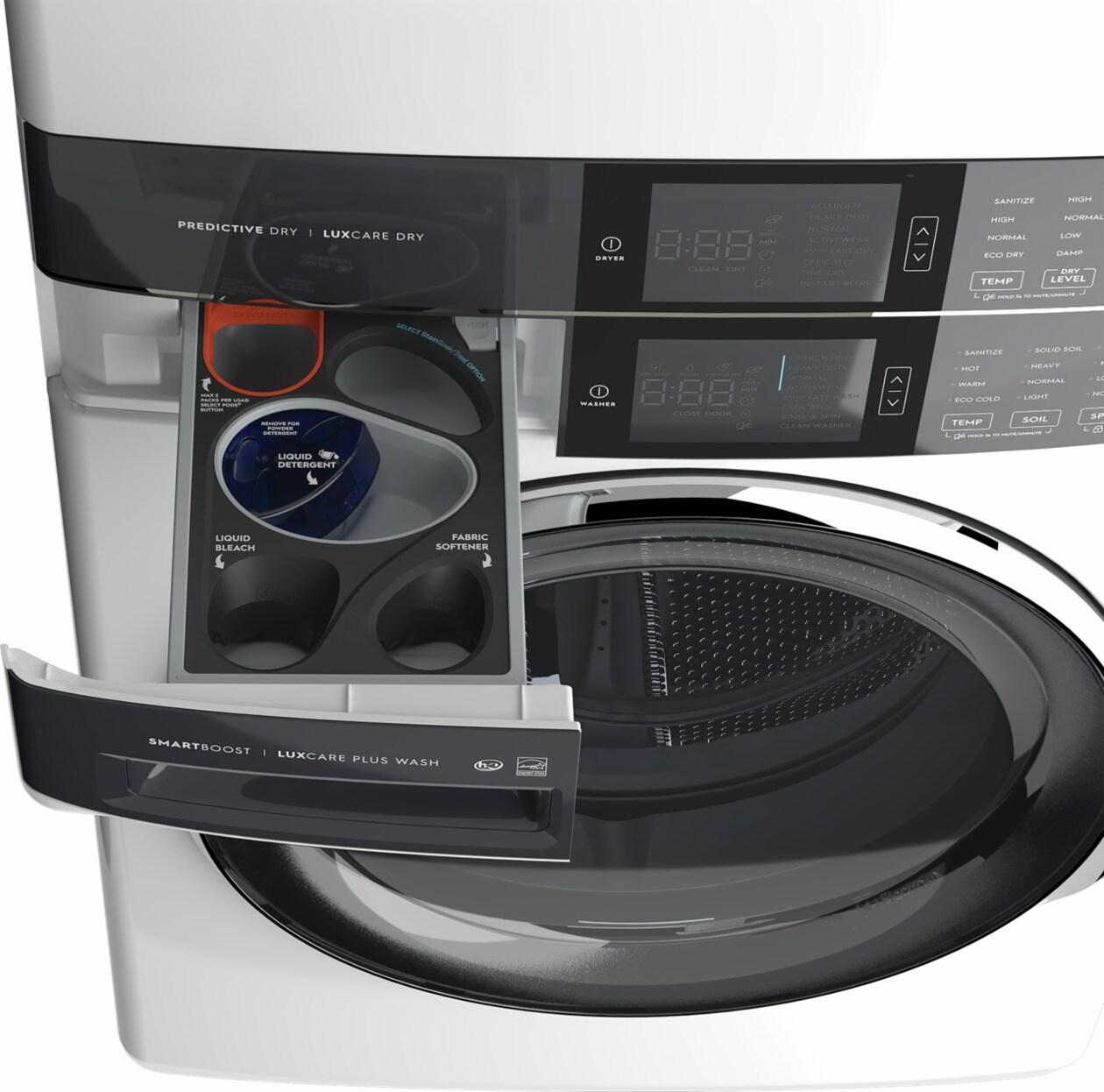 Laundry Tower Single Unit Front Load 4.5 Cu. Ft. Washer & 8 Cu. Ft. Gas Dryer