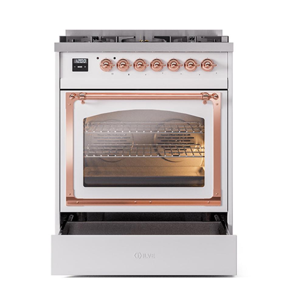 ILVE UN30NMPRAPLP Nostalgie II Noblesse 30 inch Dual Fuel Range (Liquid Propane, Triple Glass Door, RAL, Copper)