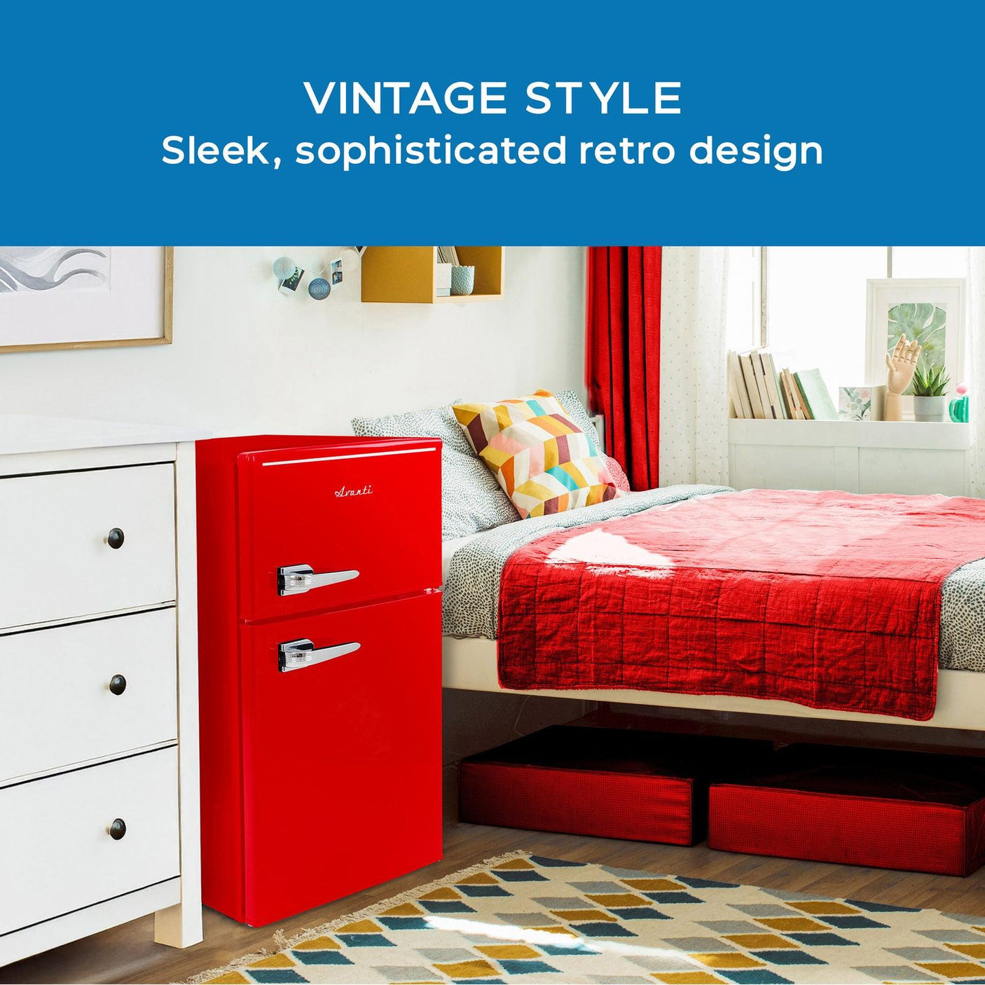 Avanti 3.1 Cu. Ft. Retro Compact Refrigerator - Red