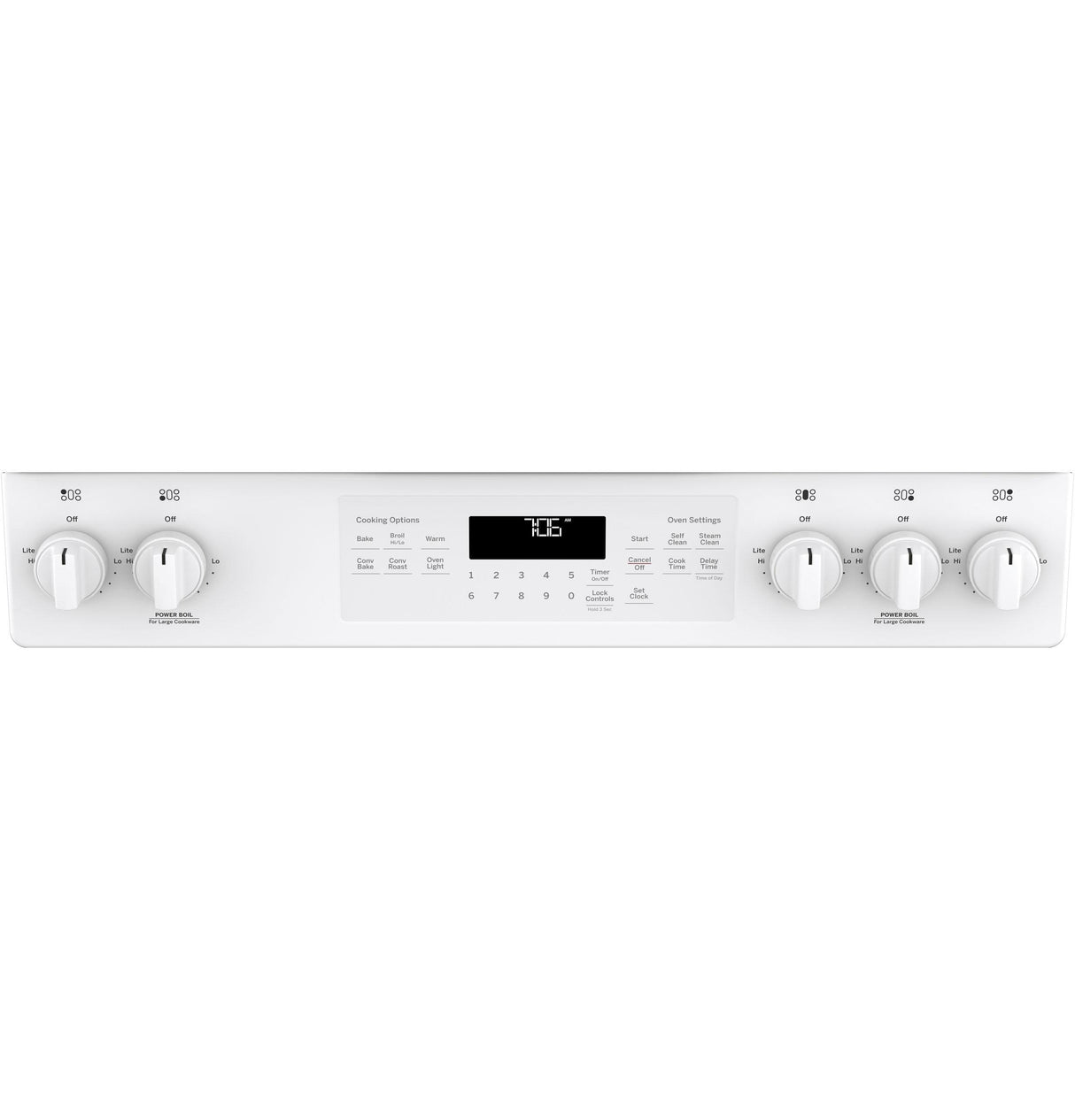 GE® 30" Slide-In Front-Control Convection Gas Range