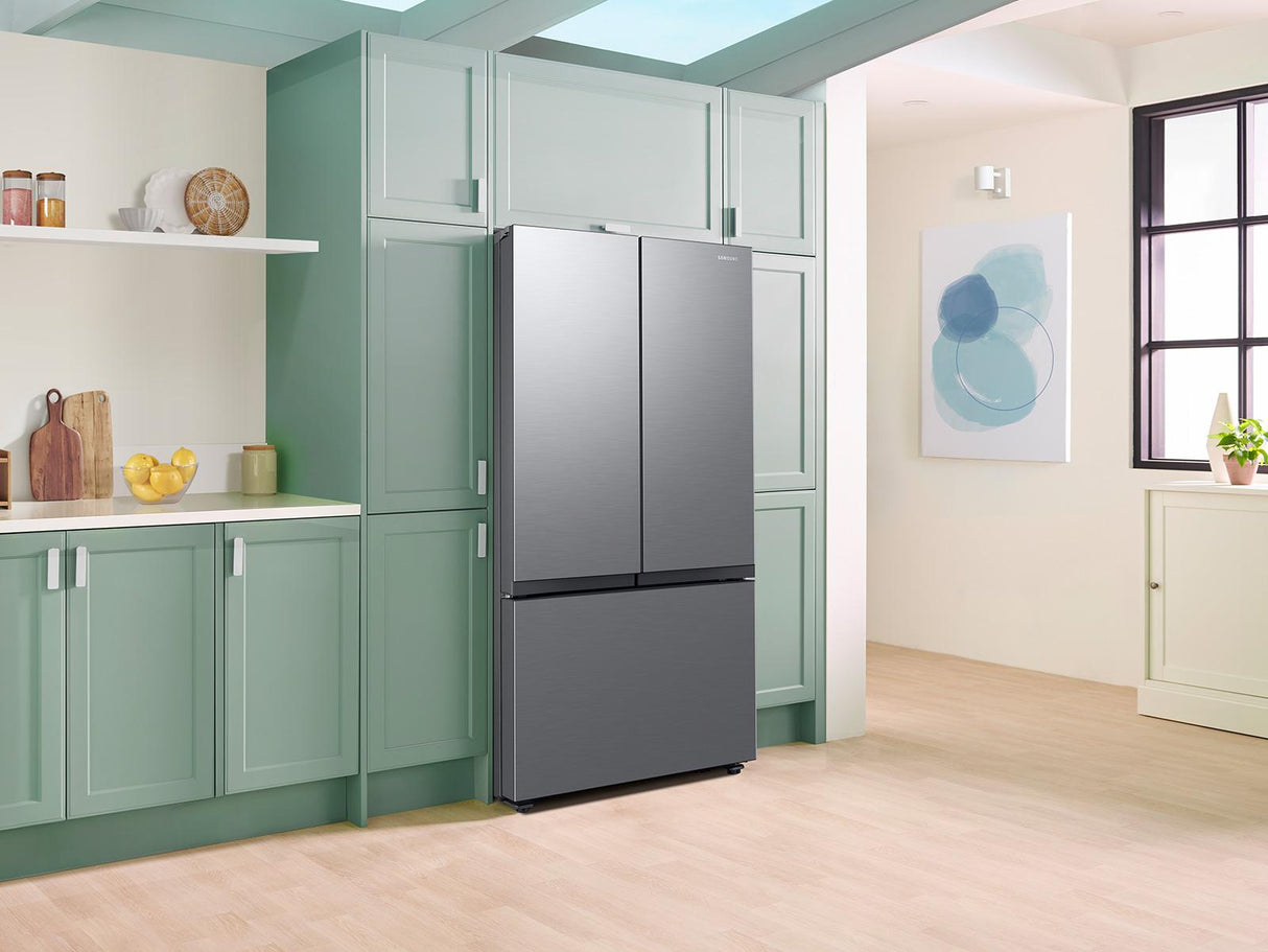 27 cu. ft. Counter Depth Mega Capacity 3-Door French Door Refrigerator with Dual Auto Ice Maker in a Stainless Look