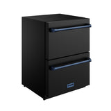 24 Inch Undercounter Built-in or Freestanding Drawer Refrigerator - Black/blue  Gordon Ramsay Series
