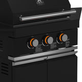 Forno All Aperto 99,600 BTU Outdoor Kitchen, 5 Burners, Infrared Burners, Side Burner, Black Sintered Stone Countertops, Gas Pizza Oven, Sink Module, Bar & Beverage Center