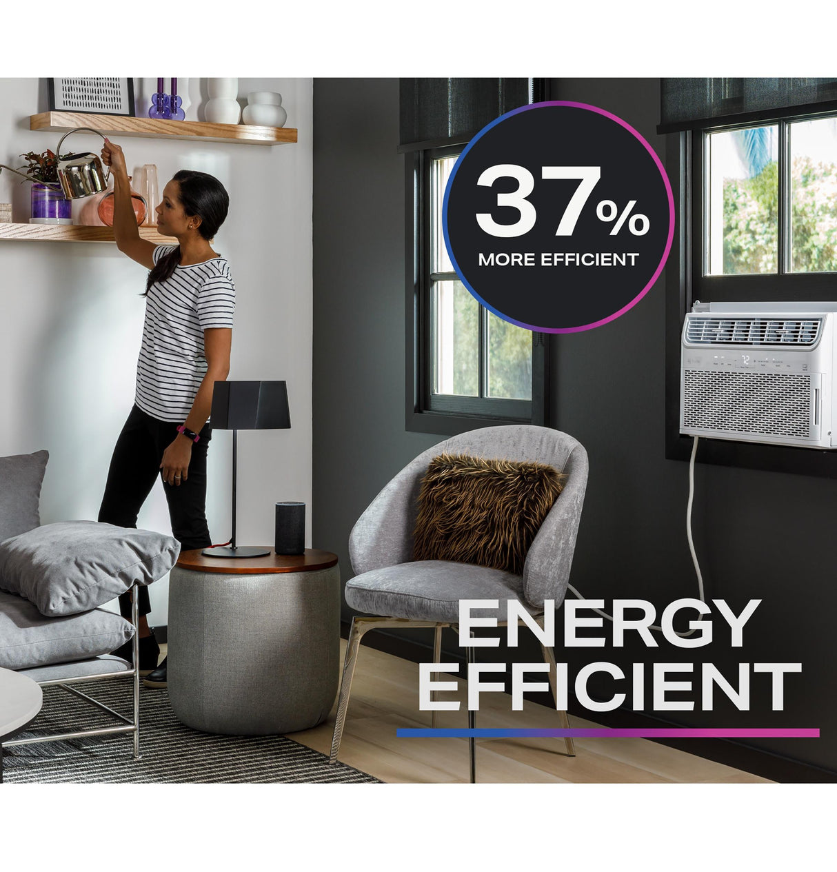 GE Profile™ 13,500 BTU Inverter Smart Ultra Quiet Window Air Conditioner for Large Rooms up to 700 sq. ft.