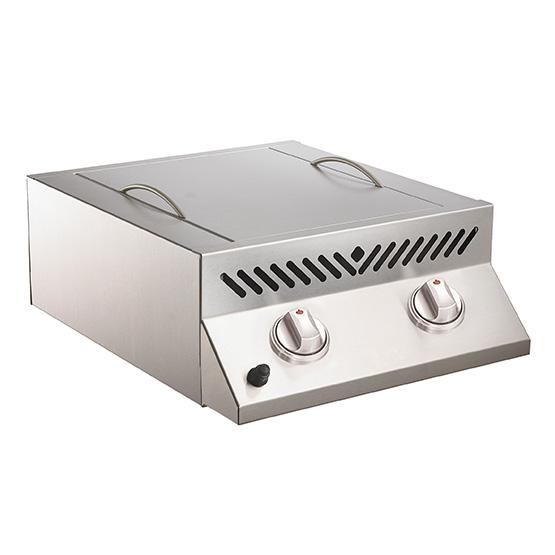 Built-In Flat Top SIZZLE ZONE Head Stainless Steel with two Infrared Burners