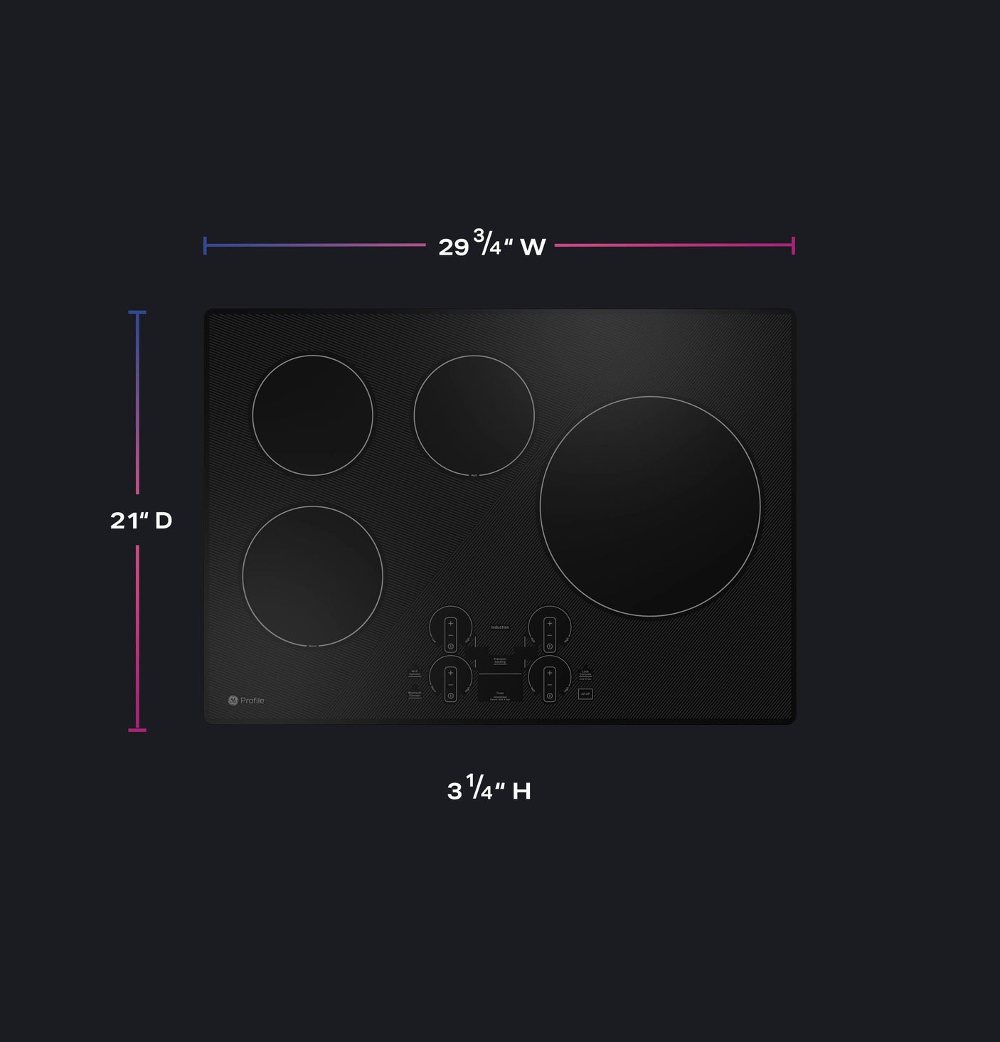 GE Profile™ ENERGY STAR® 30" Built-In Touch Control Induction Cooktop
