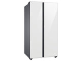 Bespoke Side-by-Side 28 cu. ft. Refrigerator with Beverage Center™ in White Glass