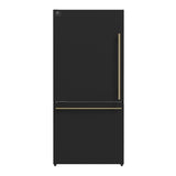 Forno Milano Espresso 31-Inch Black Bottom Freezer Refrigerator, 17.2 Cu. Ft., Energy-Efficient, No Frost, Built-In Ice Maker