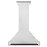 36 in. ZLINE Autograph Edition DuraSnow Stainless Steel Range Hood with Stainless Steel Shell and Colored Handle (8654SNZ-36) [Color: Matte Black]