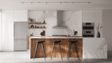 100 Series, free-standing fridge-freezer with freezer at bottom, Brushed steel (with anti-fingerprint), Total No Frost