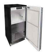 15 inch Low Profile Nugget Ice Machine with Door Style - Stainless Steel