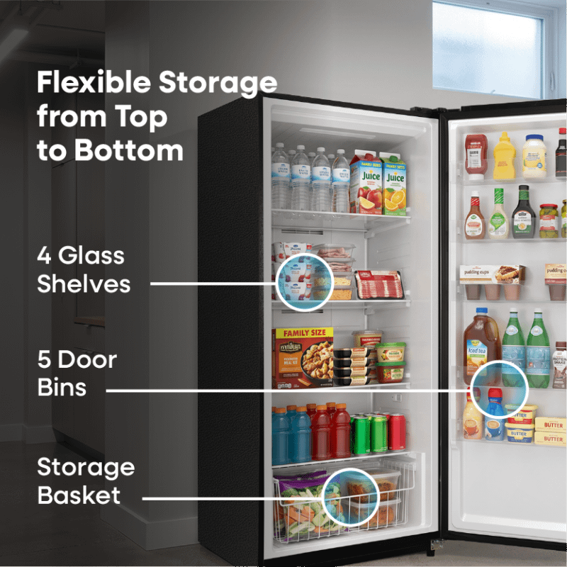 Element 32.7 inch, 20.2 cu. ft. Convertible Upright Freezer - Stainless Steel, ENERGY STAR (EXUF20CEES)