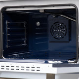 Forno Massimo 30-Inch White Freestanding Gas Range, 4 Burners, True Convection Oven