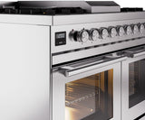 Professional Plus II 40 Inch Dual Fuel Natural Gas Freestanding Range in Stainless Steel with Trim