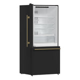 Forno Milano 2-Piece 62-Inch Freestanding Dual Bottom Freezer Refrigerator in Black - 34.4 cu.ft, Touch Control, Ice Maker