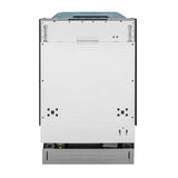 ZLINE 18 in. Compact Top Control Dishwasher with Stainless Steel Tub and Modern Style Handle, 52 dBa (DW-18) [Color: DuraSnow Stainless Steel]