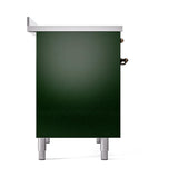 ILVE UNDI406QNMPEGB Nostalgie II Noblesse 40 inch Induction Range (Solid Door, Emerald Green, Burnished)
