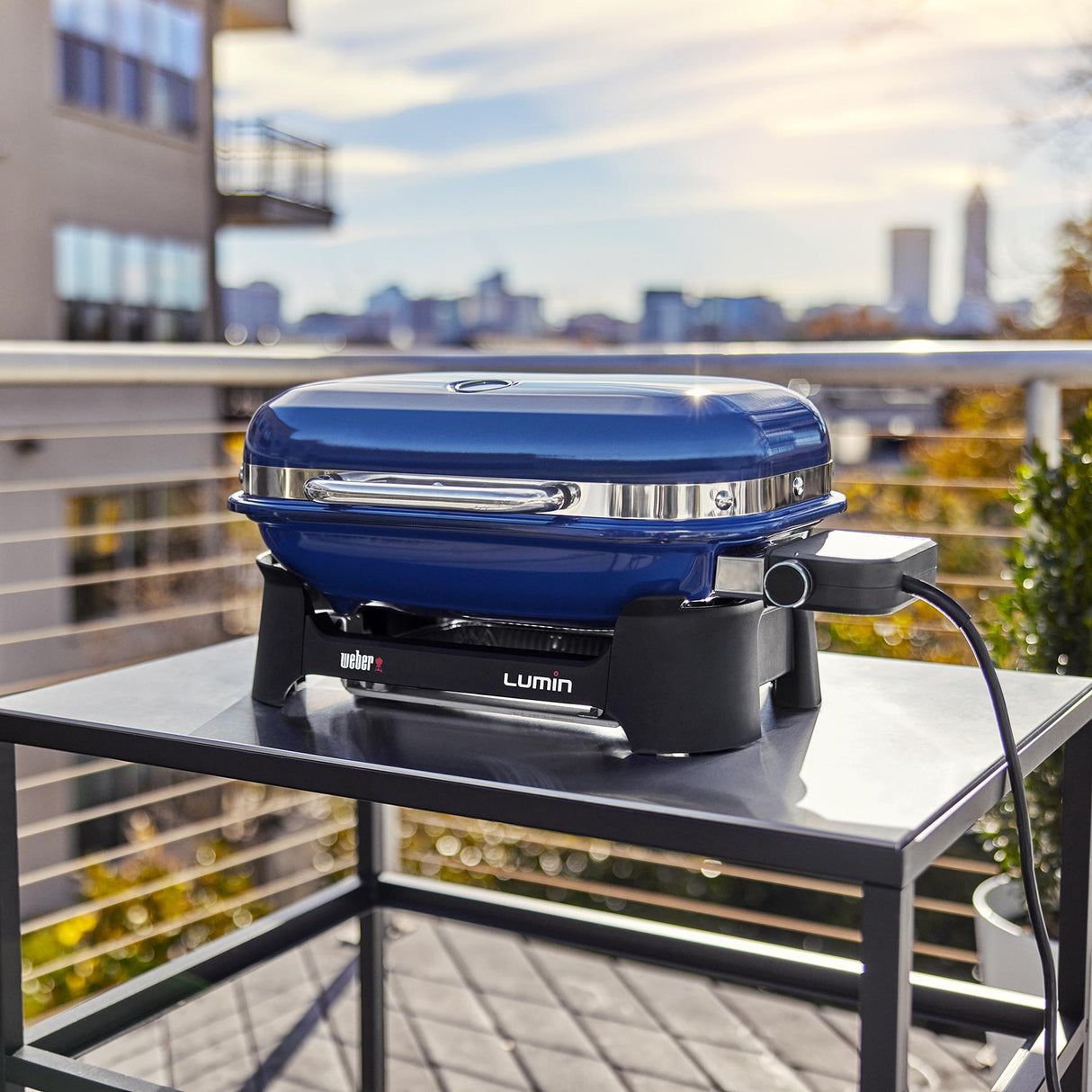 Lumin Compact Electric Grill - Deep Ocean Blue