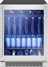 Brisas Bev Cooler, 24in UC, SS+Glass, 1Z, ADA