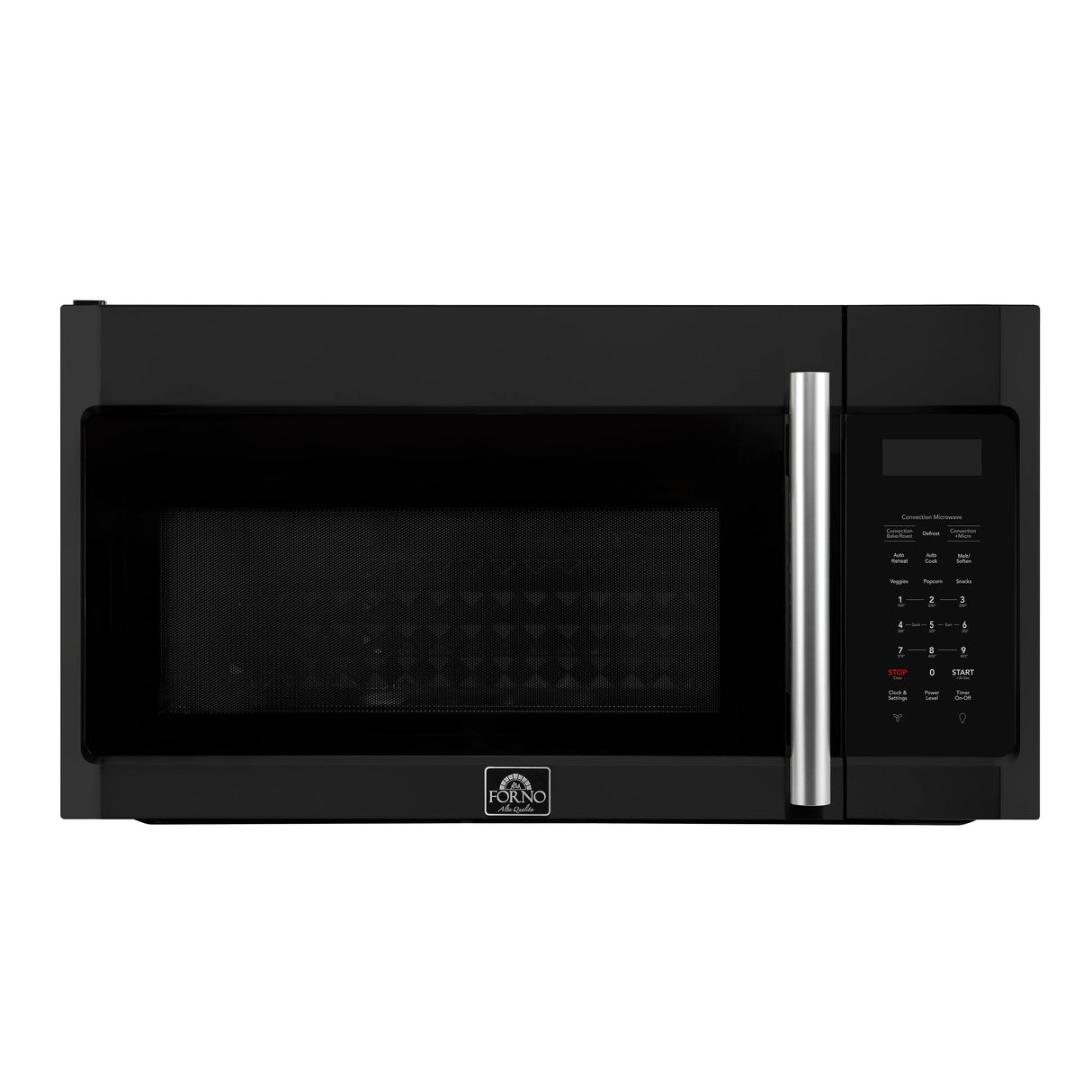 Forno Fornace 30-Inch Over the Range Convection Microwave, Black - 1.5 cu.ft, 300 CFM Vent, Touch Control, LED Light
