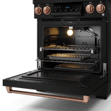 30 Inch Professional Gas Range With Tilt Panel Touch Control In Matte Black/rose Gold  Gordon Ramsay Series
