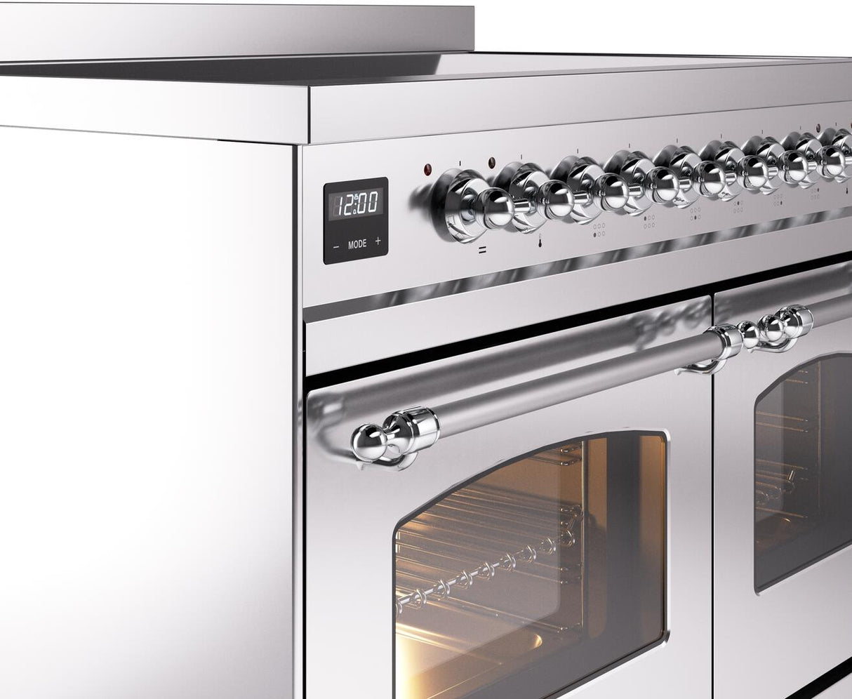 Nostalgie II 40 Inch Electric Freestanding Range in Stainless Steel with Chrome Trim