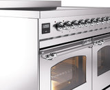 Nostalgie II 40 Inch Electric Freestanding Range in Stainless Steel with Chrome Trim