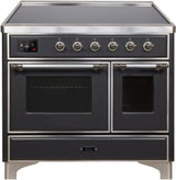 Majestic II 40 Inch Electric Freestanding Range in Matte Graphite with Chrome Trim