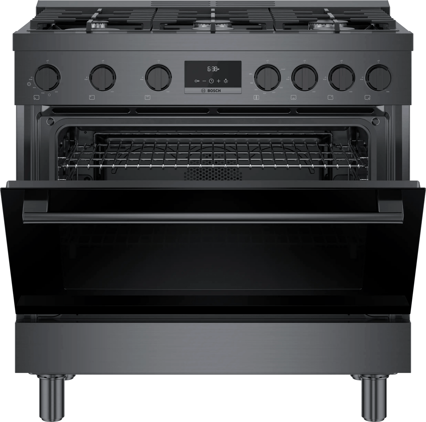 800 Series Gas Freestanding Range 36" Black Stainless Steel