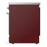 ILVE UMIB30QNR3BUC Majestic III 30 inch Induction Range with 4 Elements, 4 cu. ft. Oven Capacity (Solid Door, Burgundy, Chrome)