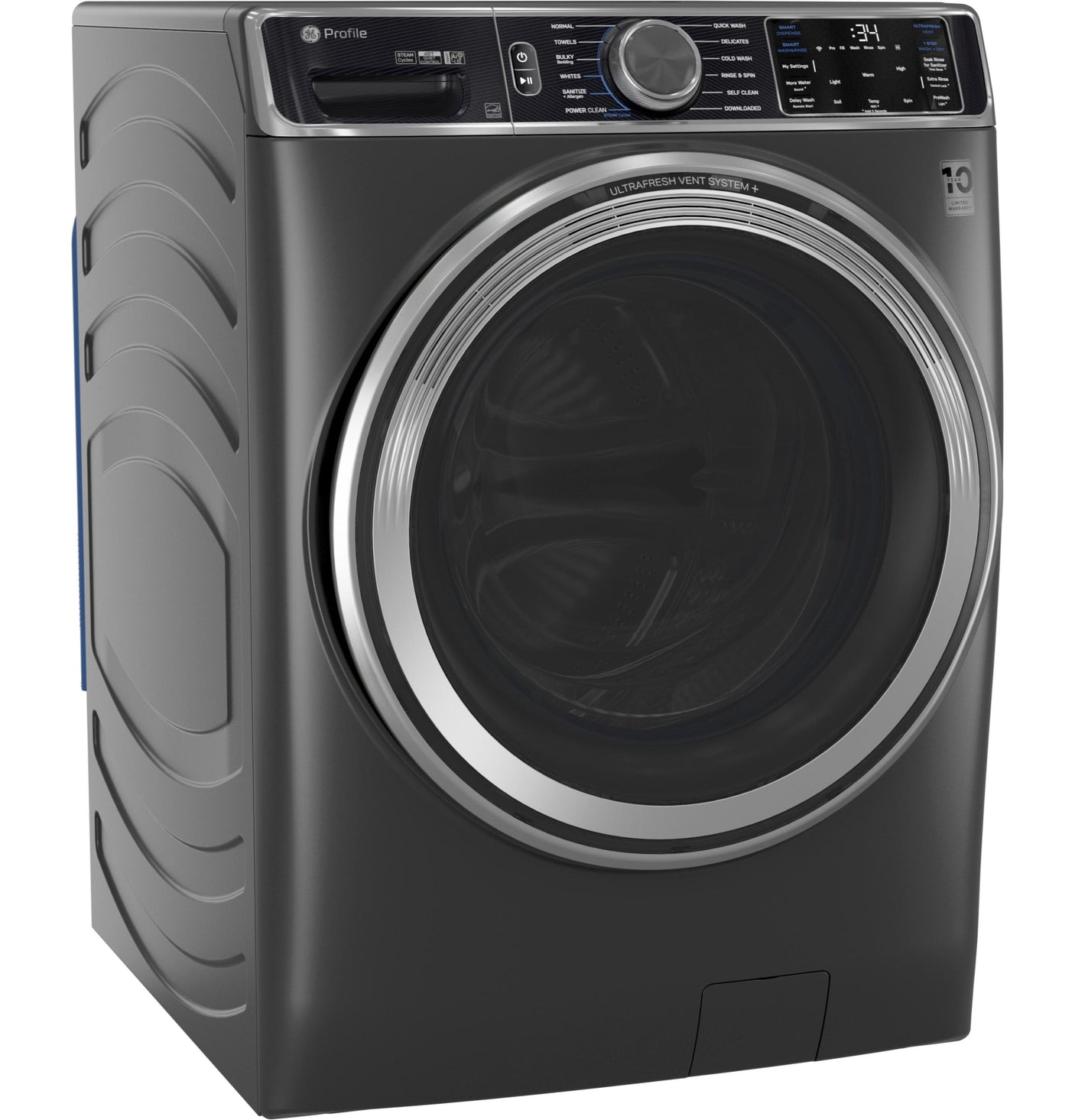 GE Profile™ 5.5 cu. ft. Capacity Smart Front Load ENERGY STAR® Steam Washer with UltraFresh Vent System+ and Smart Wash & Smart Rinse
